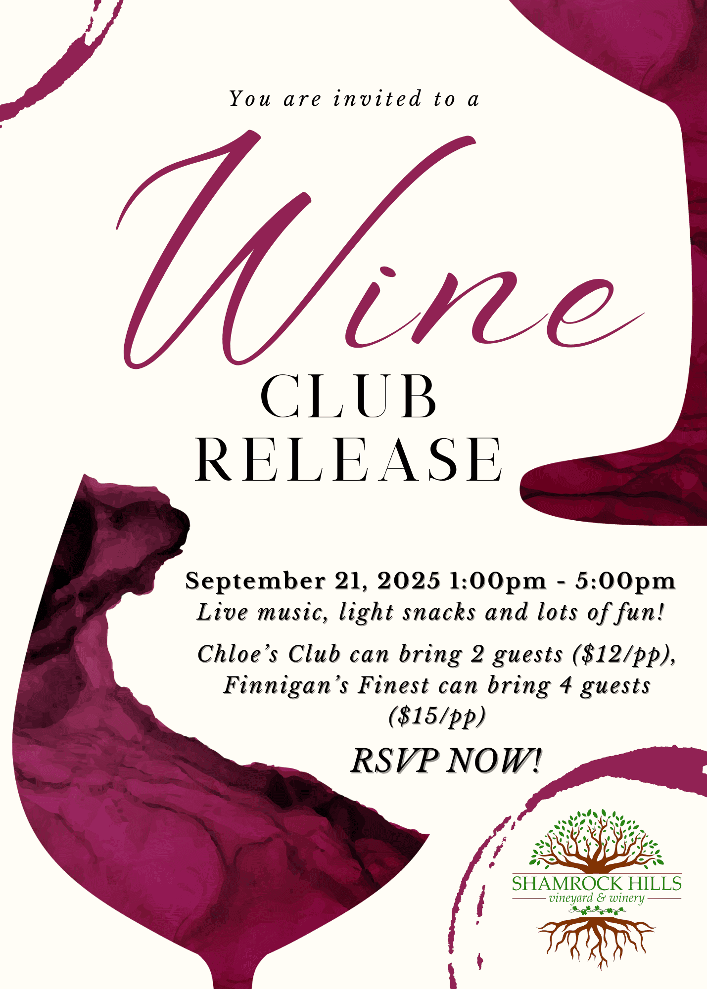 Wine Club Release Party September 2025